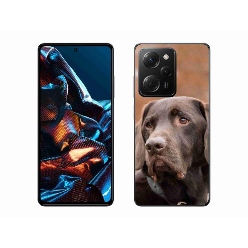 Gelový obal mmCase na mobil Xiaomi Poco X5 Pro 5G - hnědý labrador