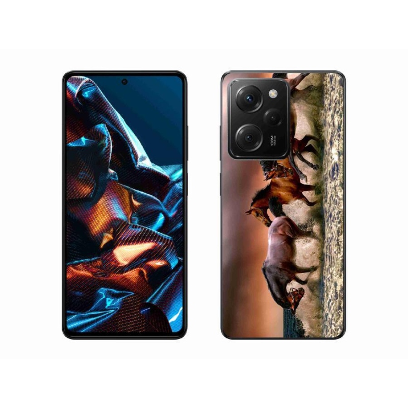 Gelový obal mmCase na mobil Xiaomi Poco X5 Pro 5G - koně 1
