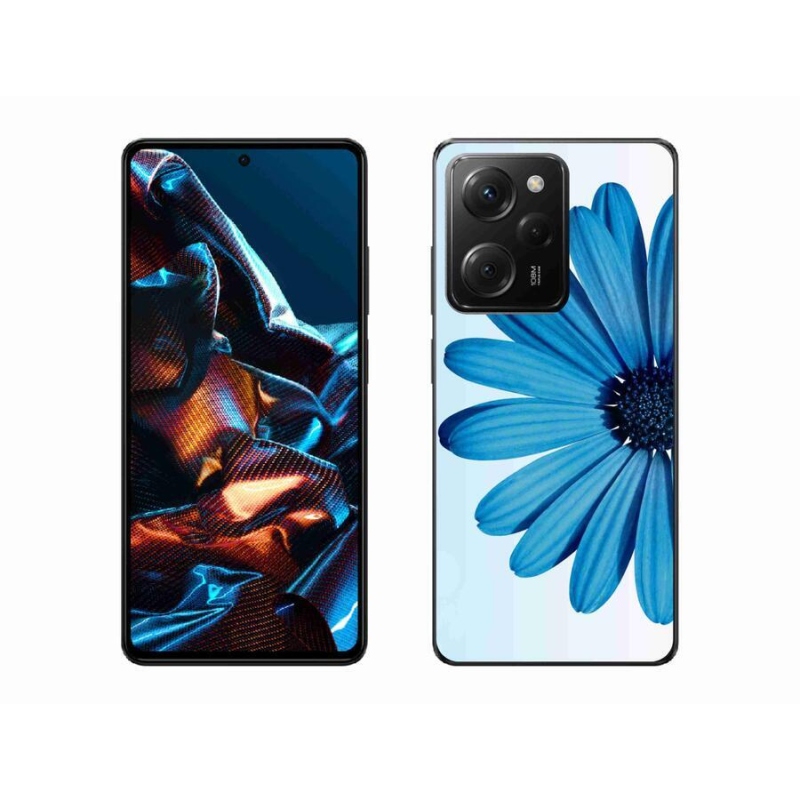 Gelový obal mmCase na mobil Xiaomi Poco X5 Pro 5G - modrá kopretina