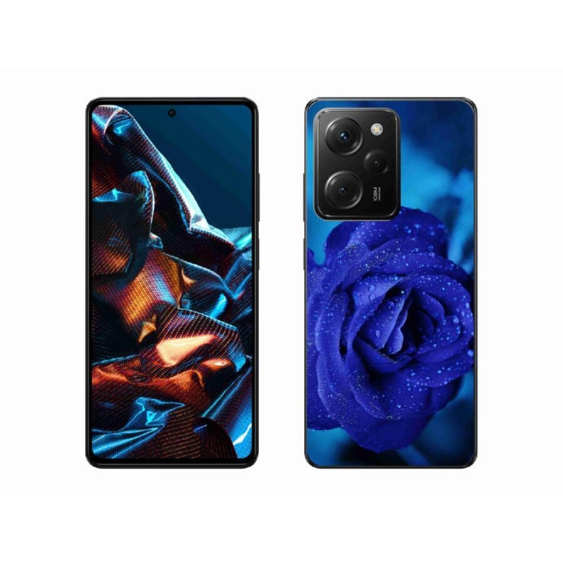 Gelový obal mmCase na mobil Xiaomi Poco X5 Pro 5G - modrá růže