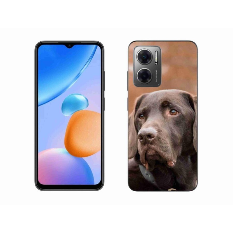 Gelový obal mmCase na mobil Xiaomi Redmi 10 5G - hnědý labrador