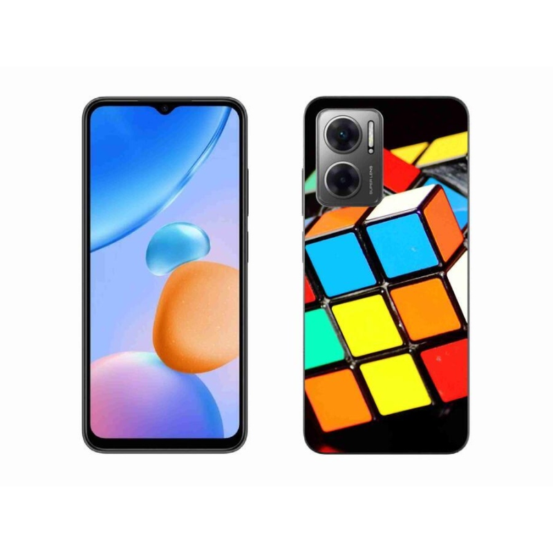 Gelový obal mmCase na mobil Xiaomi Redmi 10 5G - rubikova kostka