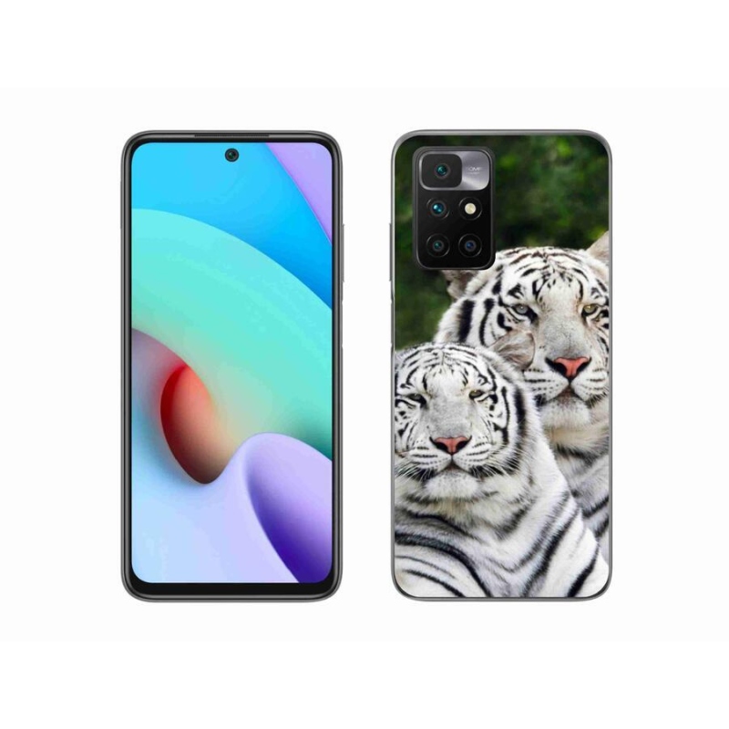 Gelový obal mmCase na mobil Xiaomi Redmi 10/Redmi 10 (2022) - bílí tygři