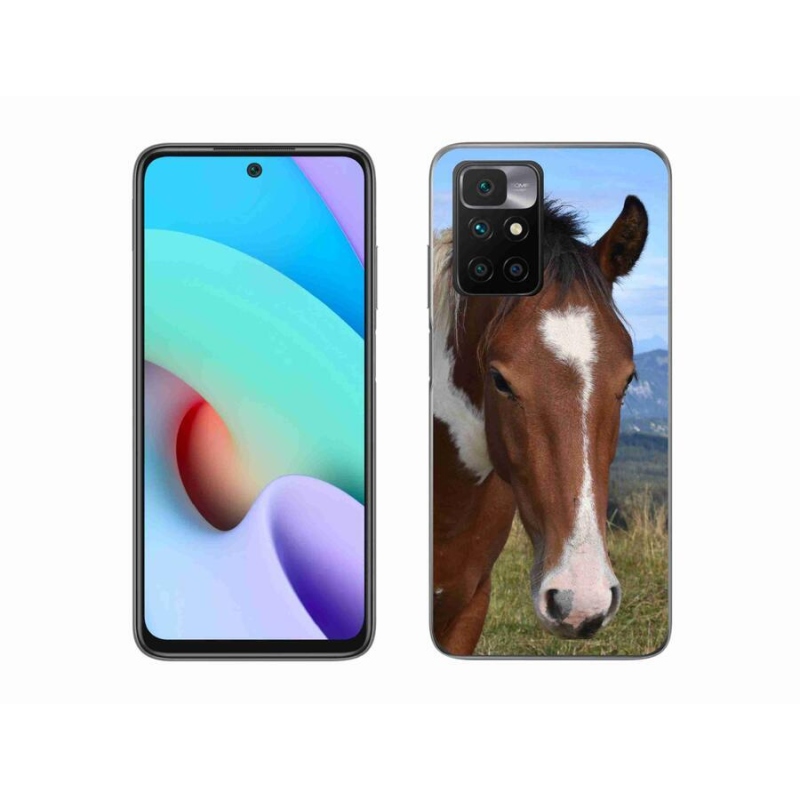 Gelový obal mmCase na mobil Xiaomi Redmi 10/Redmi 10 (2022) - hnědý kůň