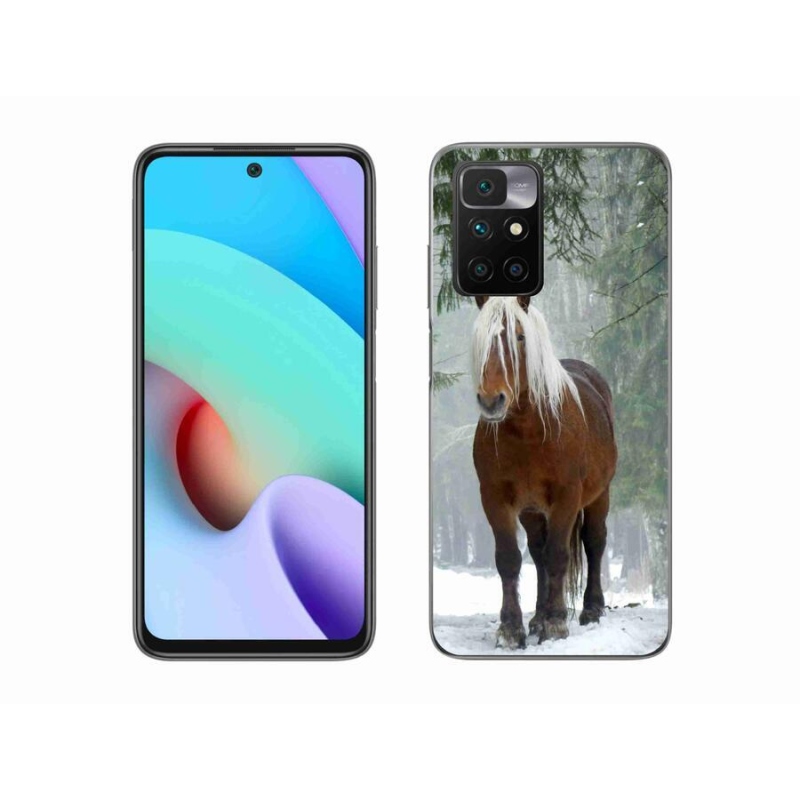 Gelový obal mmCase na mobil Xiaomi Redmi 10/Redmi 10 (2022) - kůň v lese