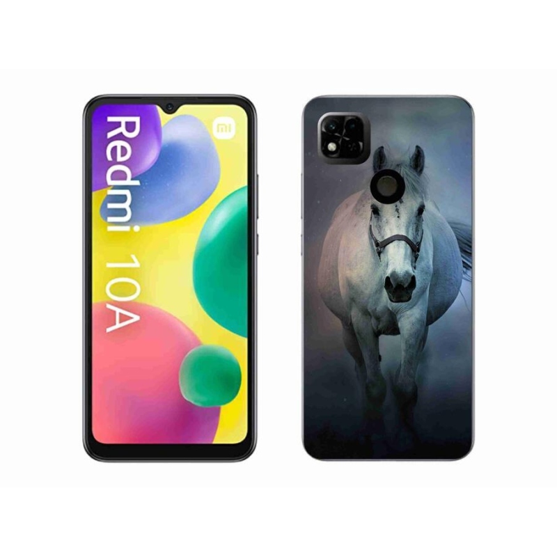 Gelový obal mmCase na mobil Xiaomi Redmi 10A - běžící bílý kůň