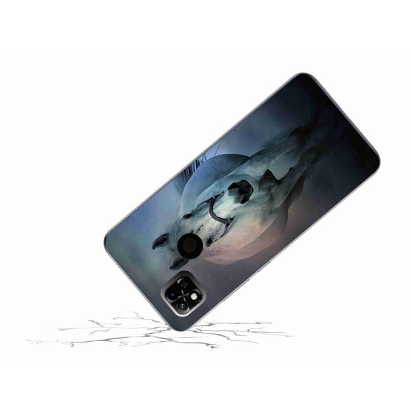 Gelový obal mmCase na mobil Xiaomi Redmi 10A - běžící bílý kůň