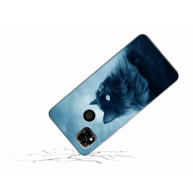Gelový obal mmCase na mobil Xiaomi Redmi 10A - černá kočka 1