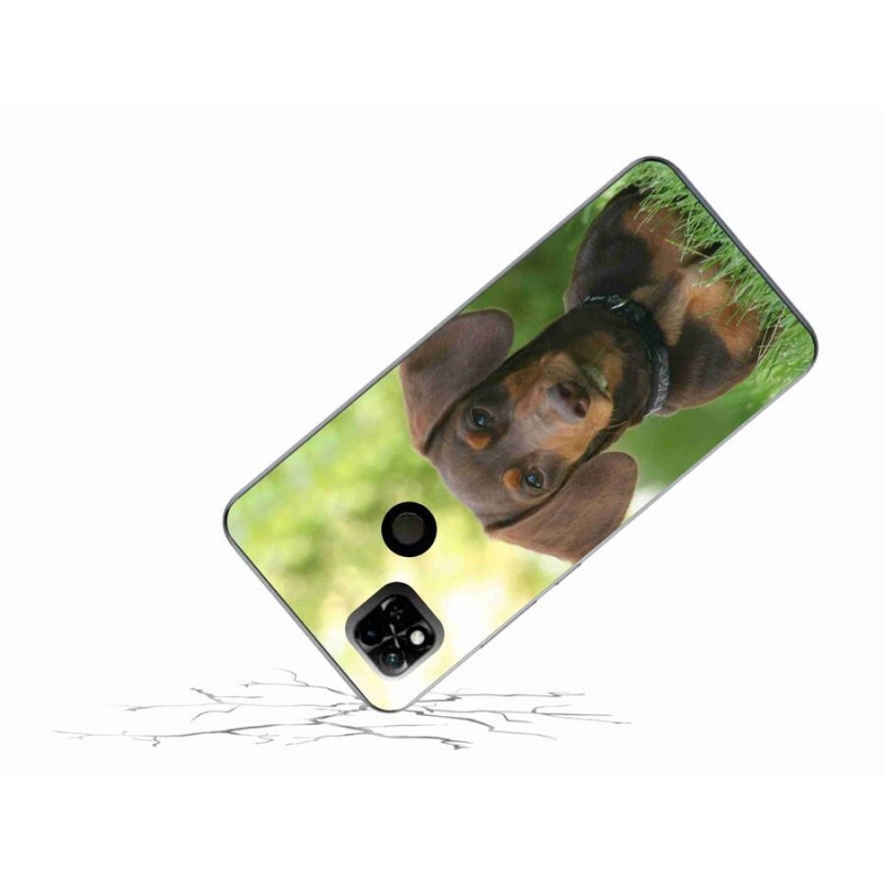Gelový obal mmCase na mobil Xiaomi Redmi 10A - hnědý jezevčík