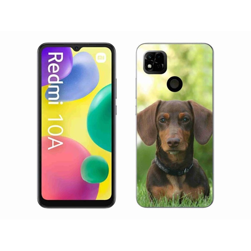 Gelový obal mmCase na mobil Xiaomi Redmi 10A - hnědý jezevčík