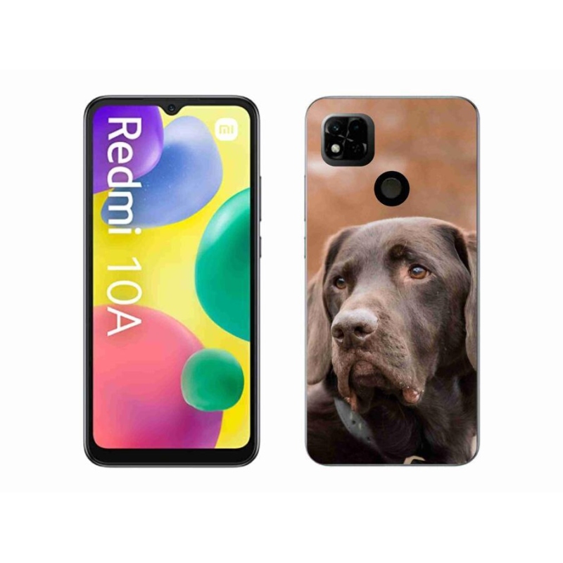 Gelový obal mmCase na mobil Xiaomi Redmi 10A - hnědý labrador