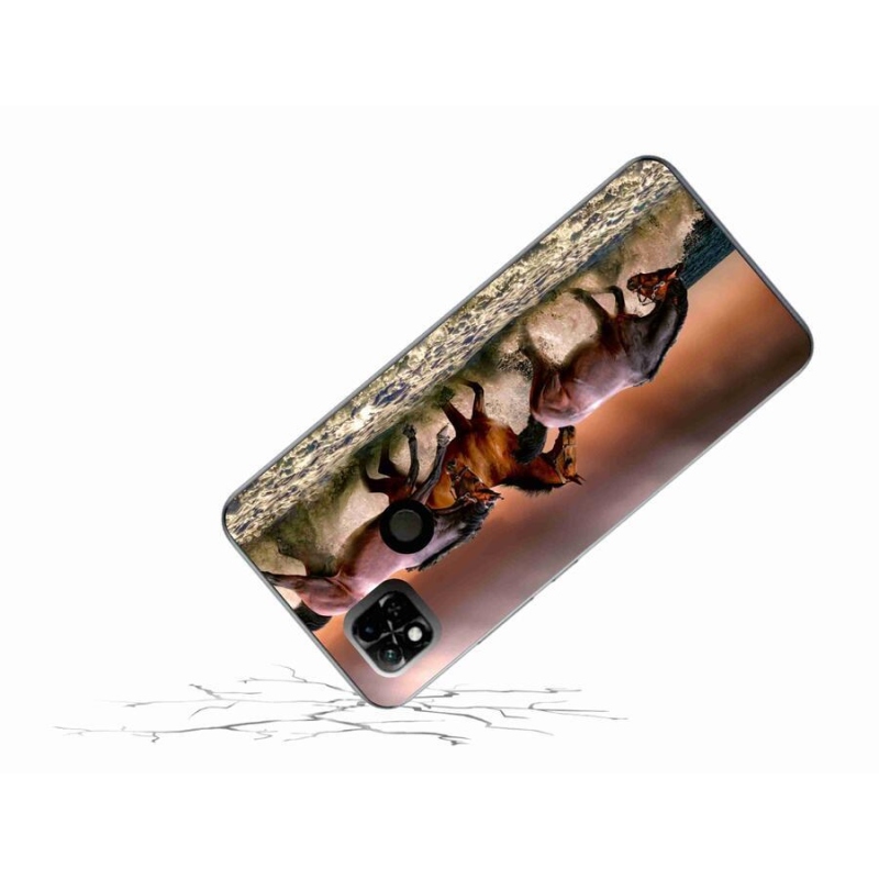 Gelový obal mmCase na mobil Xiaomi Redmi 10A - koně 1