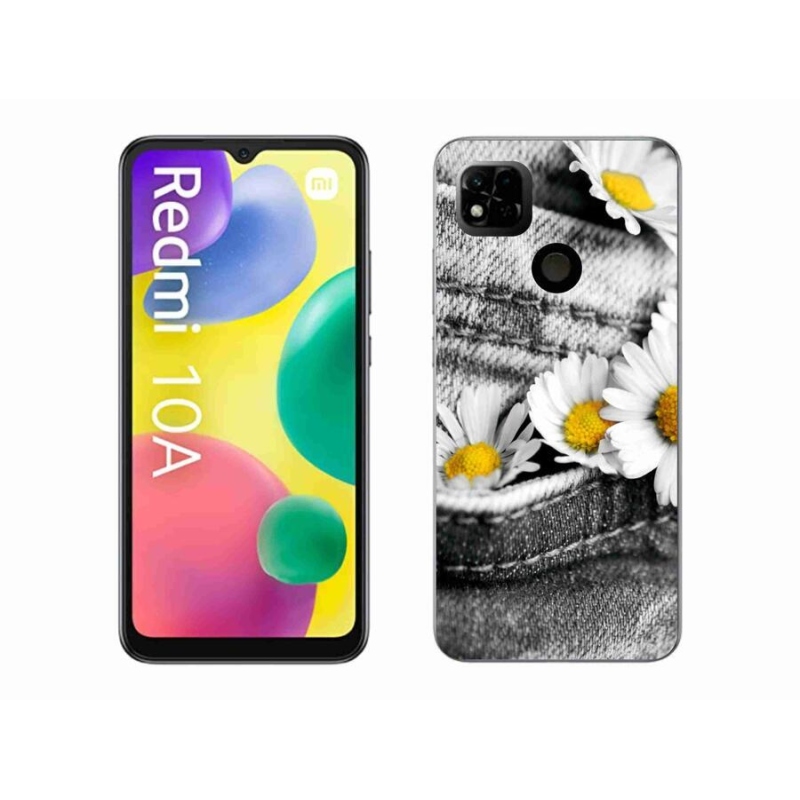 Gelový obal mmCase na mobil Xiaomi Redmi 10A - kopretiny