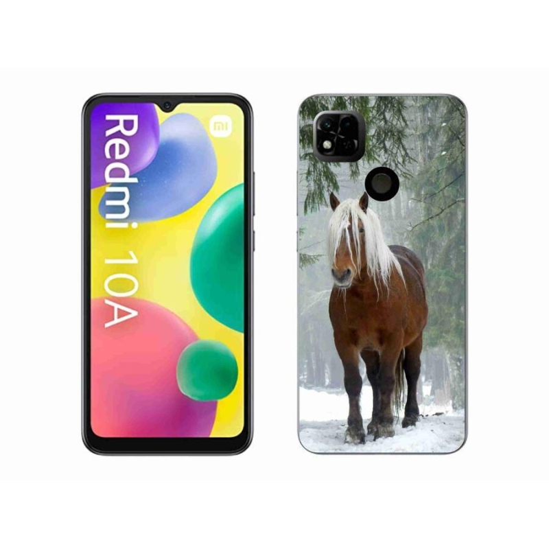 Gelový obal mmCase na mobil Xiaomi Redmi 10A - kůň v lese