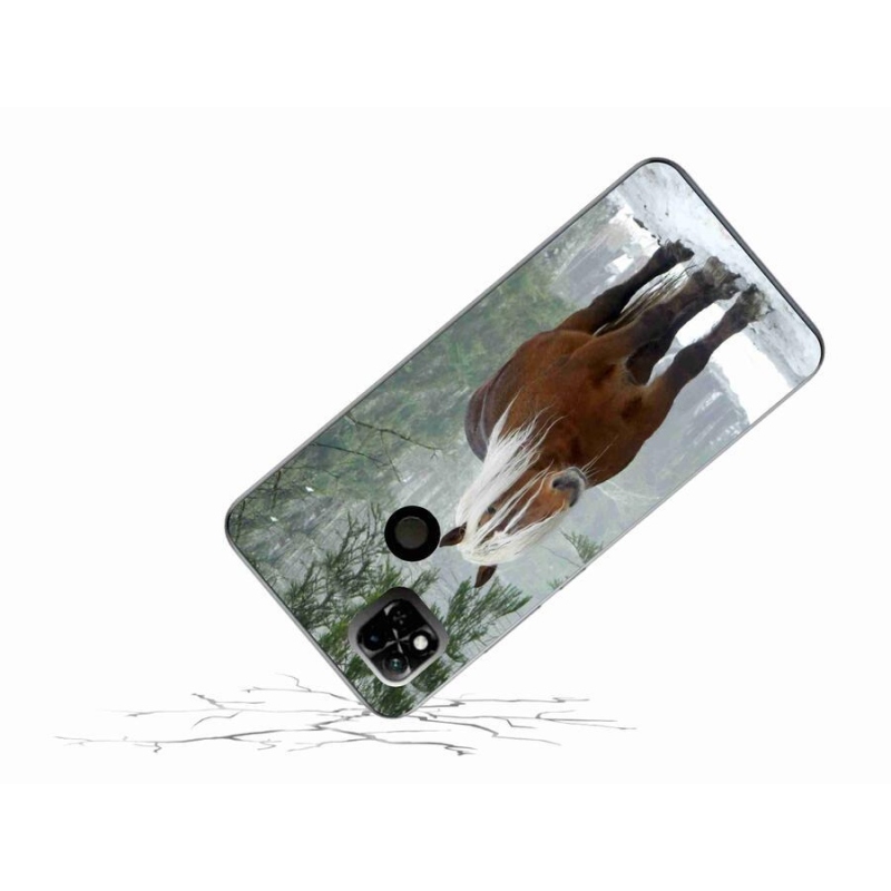 Gelový obal mmCase na mobil Xiaomi Redmi 10A - kůň v lese