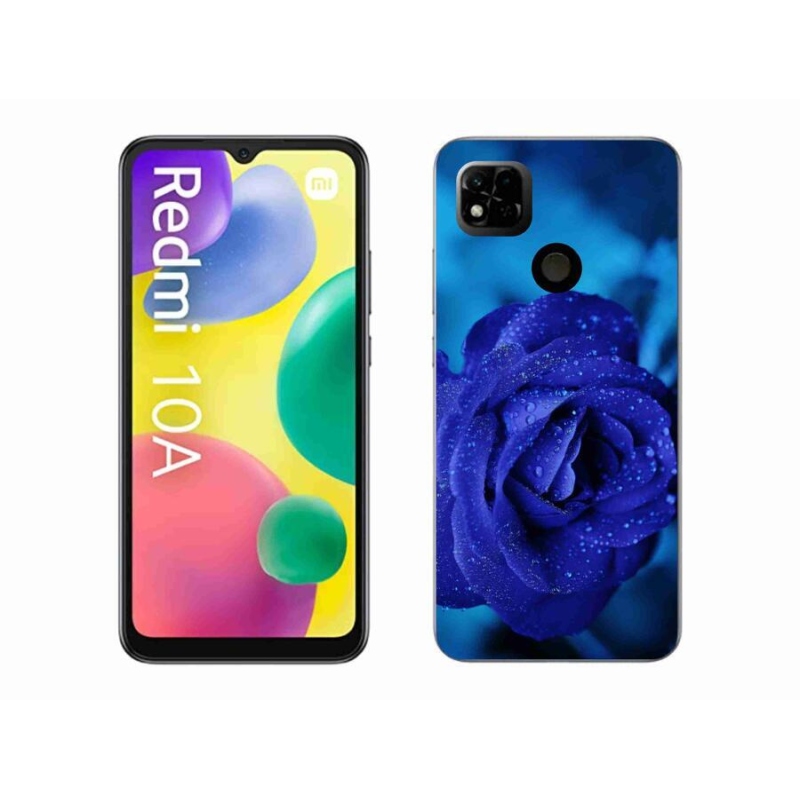 Gelový obal mmCase na mobil Xiaomi Redmi 10A - modrá růže