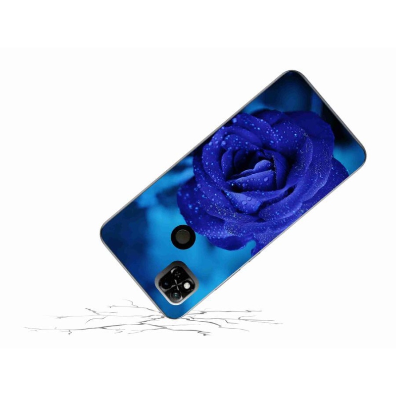 Gelový obal mmCase na mobil Xiaomi Redmi 10A - modrá růže