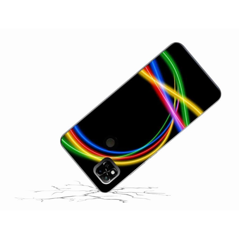 Gelový obal mmCase na mobil Xiaomi Redmi 10A - neonové kruhy
