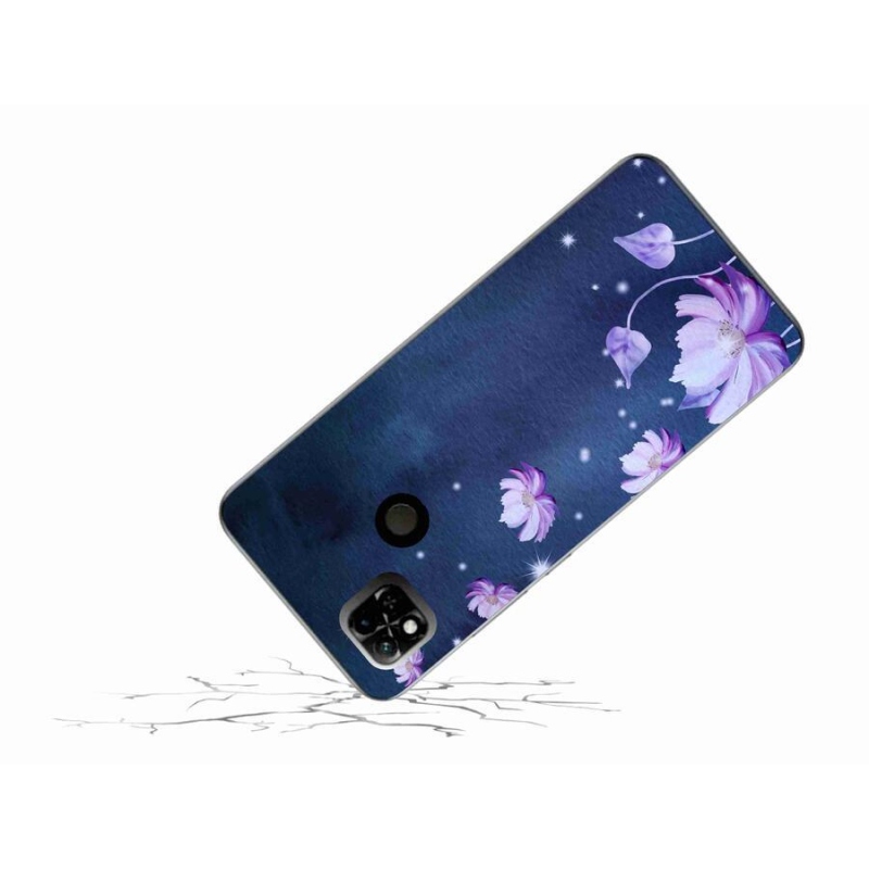 Gelový obal mmCase na mobil Xiaomi Redmi 10A - padající květy