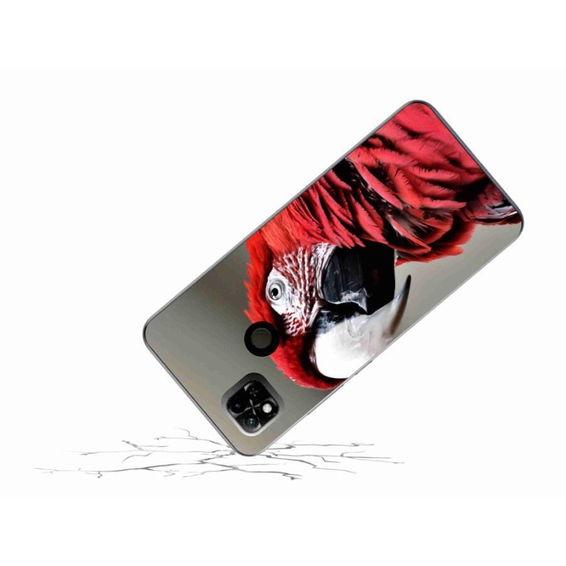 Gelový obal mmCase na mobil Xiaomi Redmi 10A - papoušek ara červený