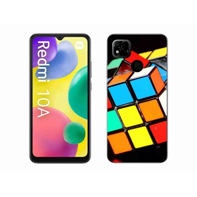 Gelový obal mmCase na mobil Xiaomi Redmi 10A - rubikova kostka