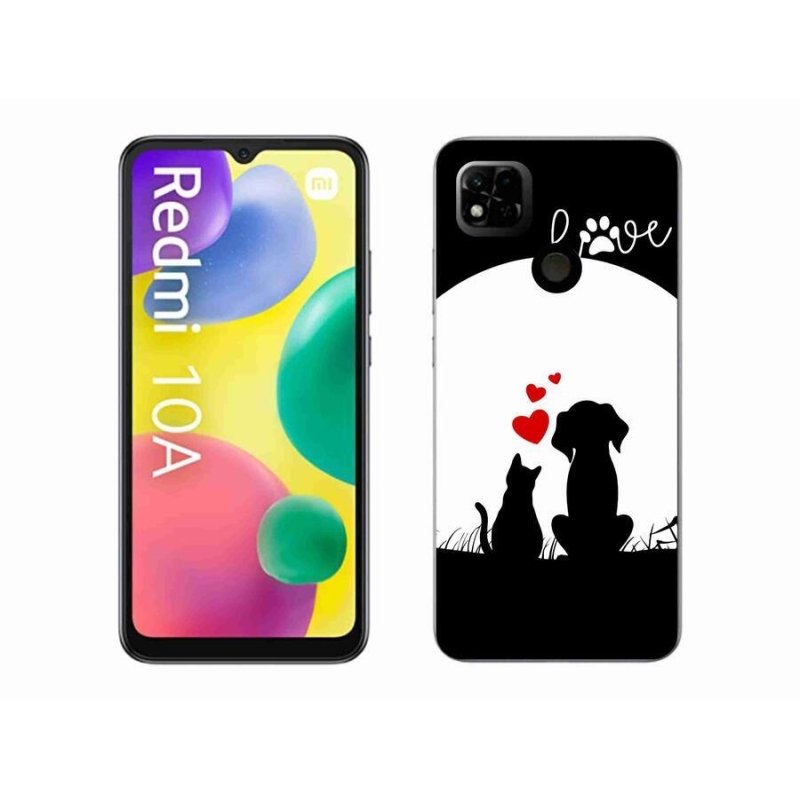 Gelový obal mmCase na mobil Xiaomi Redmi 10A - zvířecí láska
