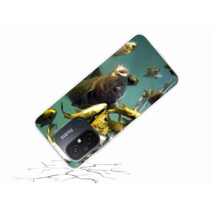 Gelový obal mmCase na mobil Xiaomi Redmi 12C - hejno ryb