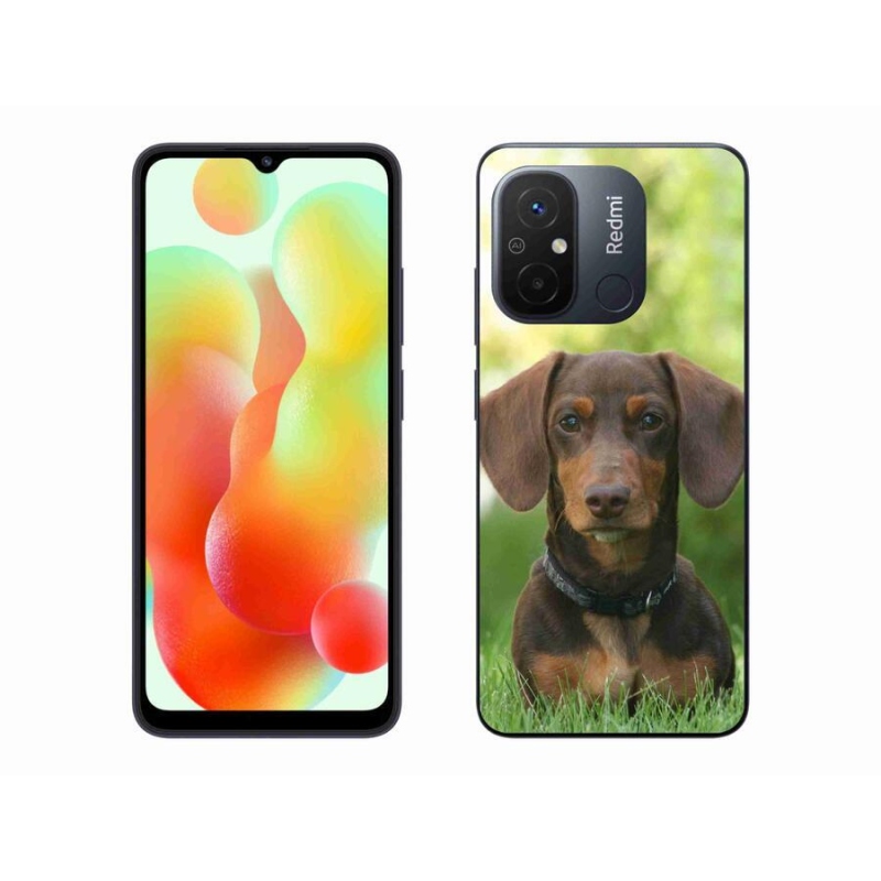Gelový obal mmCase na mobil Xiaomi Redmi 12C - hnědý jezevčík