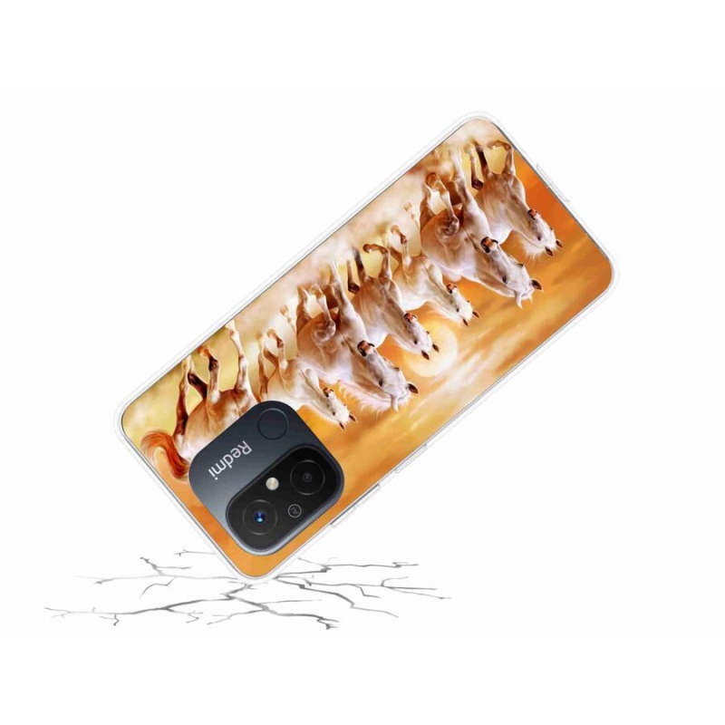 Gelový obal mmCase na mobil Xiaomi Redmi 12C - koně 2