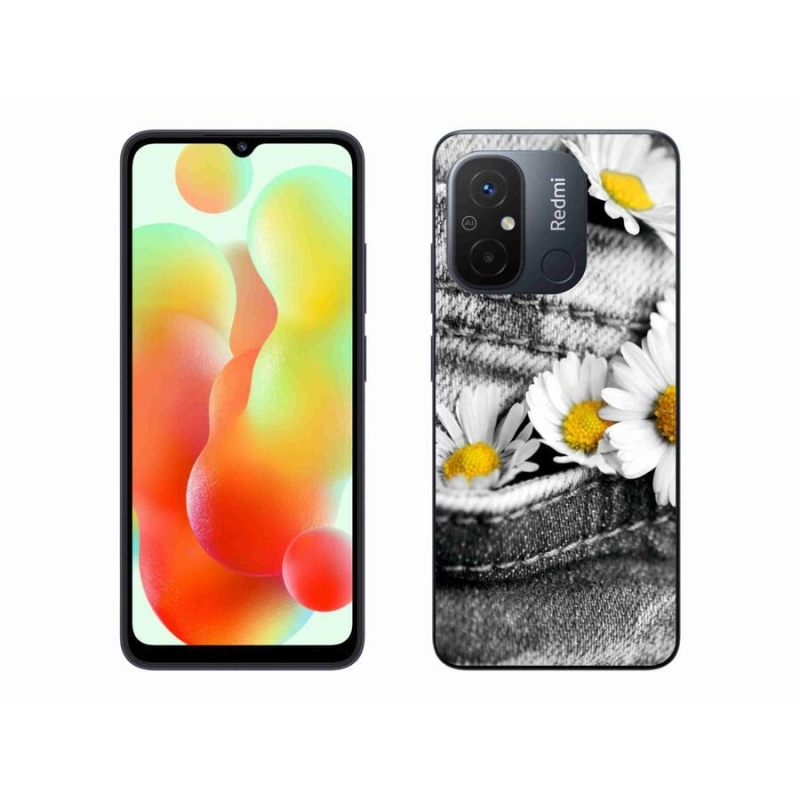 Gelový obal mmCase na mobil Xiaomi Redmi 12C - kopretiny