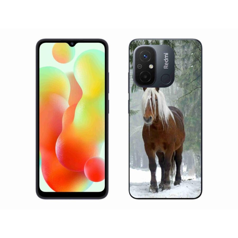 Gelový obal mmCase na mobil Xiaomi Redmi 12C - kůň v lese