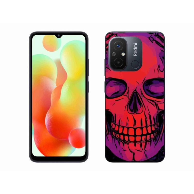 Gelový obal mmCase na mobil Xiaomi Redmi 12C - lebka