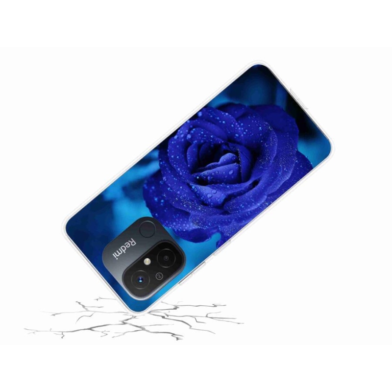 Gelový obal mmCase na mobil Xiaomi Redmi 12C - modrá růže