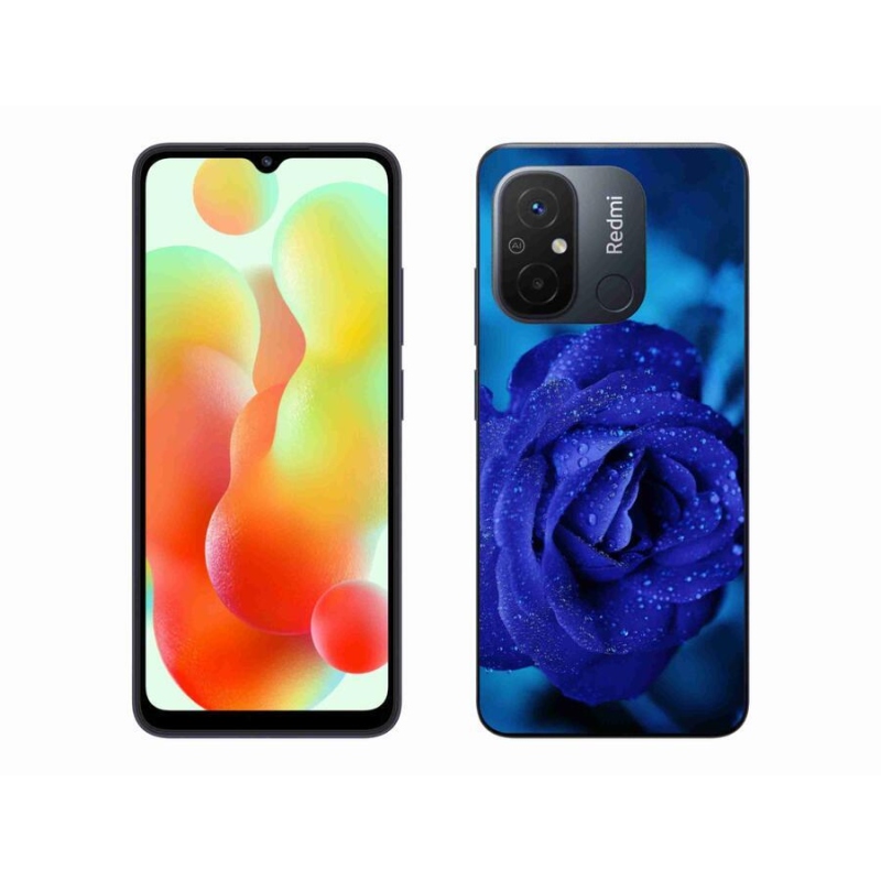 Gelový obal mmCase na mobil Xiaomi Redmi 12C - modrá růže