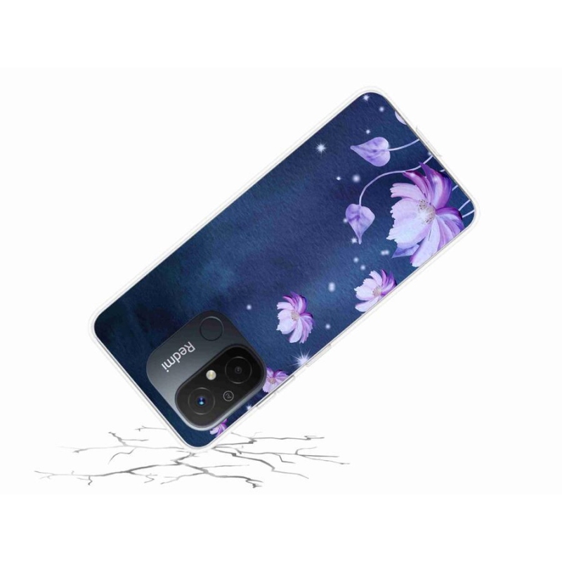 Gelový obal mmCase na mobil Xiaomi Redmi 12C - padající květy