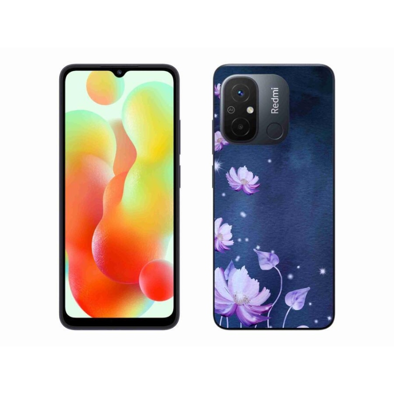 Gelový obal mmCase na mobil Xiaomi Redmi 12C - padající květy