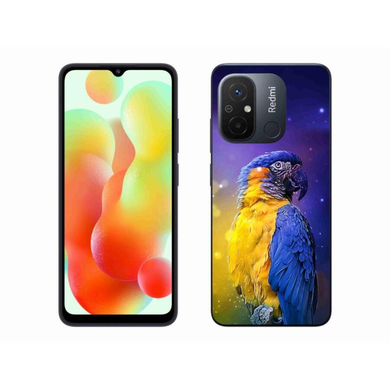 Gelový obal mmCase na mobil Xiaomi Redmi 12C - papoušek ara 1