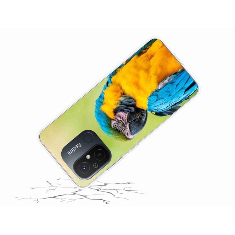 Gelový obal mmCase na mobil Xiaomi Redmi 12C - papoušek ara 2