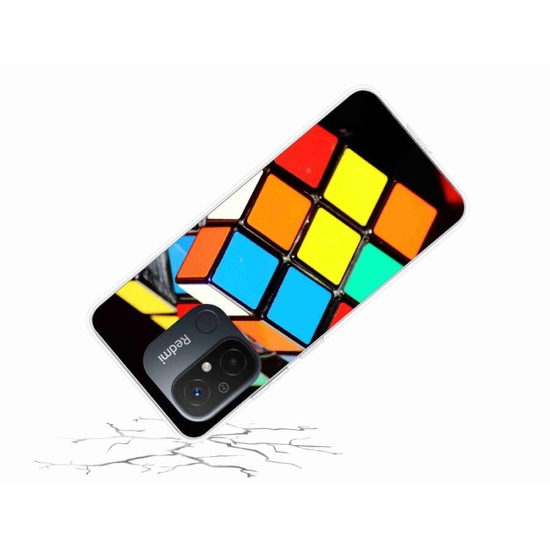 Gelový obal mmCase na mobil Xiaomi Redmi 12C - rubikova kostka