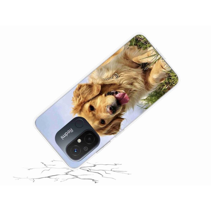 Gelový obal mmCase na mobil Xiaomi Redmi 12C - zlatý retrívr