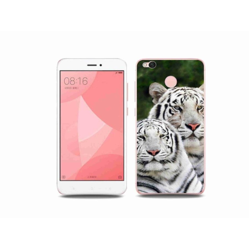 Gelový obal mmCase na mobil Xiaomi Redmi 4X - bílí tygři