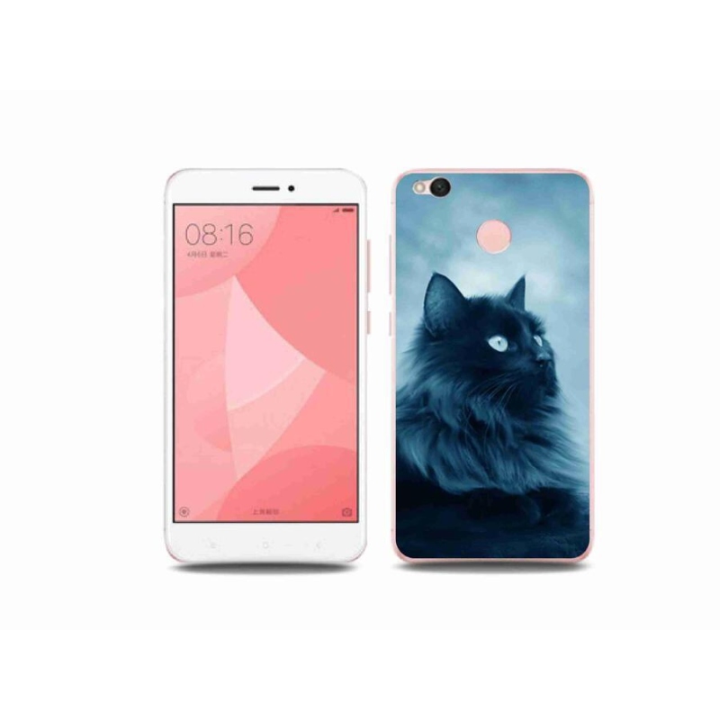 Gelový obal mmCase na mobil Xiaomi Redmi 4X - černá kočka 1