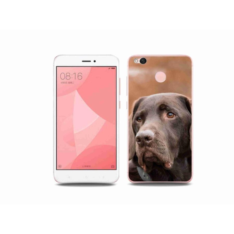 Gelový obal mmCase na mobil Xiaomi Redmi 4X - hnědý labrador