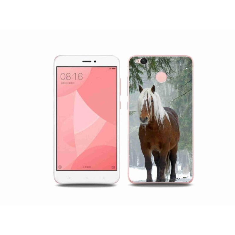 Gelový obal mmCase na mobil Xiaomi Redmi 4X - kůň v lese