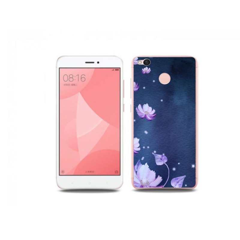 Gelový obal mmCase na mobil Xiaomi Redmi 4X - padající květy