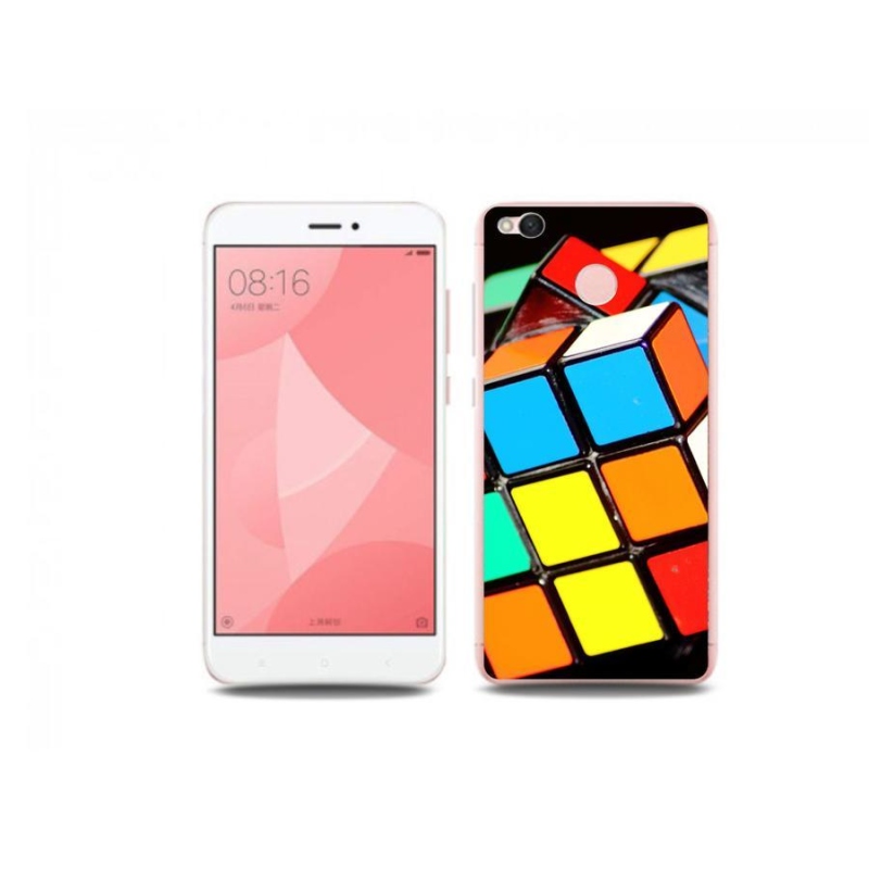 Gelový obal mmCase na mobil Xiaomi Redmi 4X - rubikova kostka