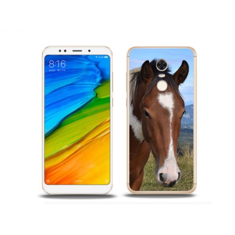 Gelový obal mmCase na mobil Xiaomi Redmi 5 Plus - hnědý kůň