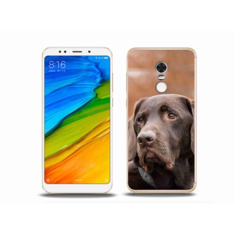 Gelový obal mmCase na mobil Xiaomi Redmi 5 Plus - hnědý labrador