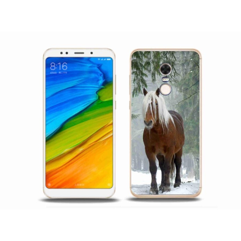 Gelový obal mmCase na mobil Xiaomi Redmi 5 Plus - kůň v lese