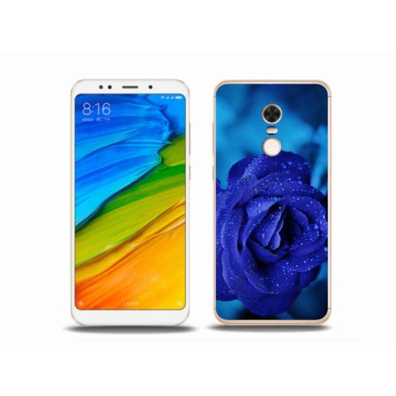 Gelový obal mmCase na mobil Xiaomi Redmi 5 Plus - modrá růže